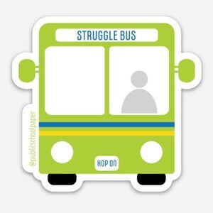 ☔️🩵NWT Struggle Bus Vinyl Sticker